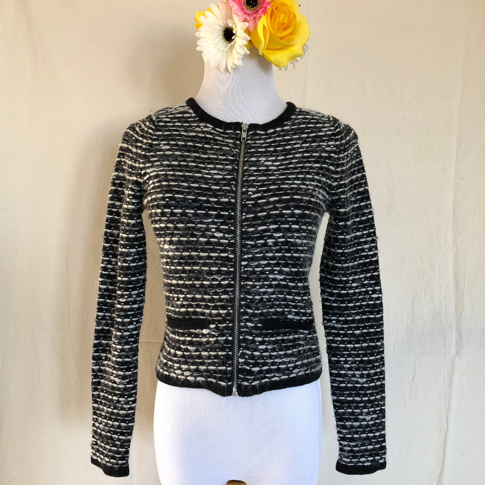H&M Cropped Knit Jacket, Zip up